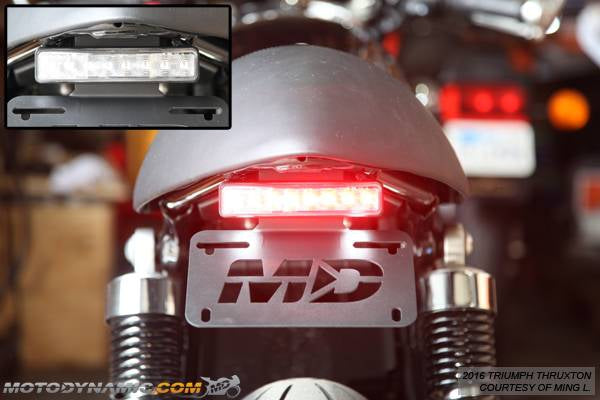 Motodynamic Tail Tidy / Fender Eliminator with integrated turn signals - 2016+ Triumph Thruxton R/RS, 2019-2020 Speed Twin 1200