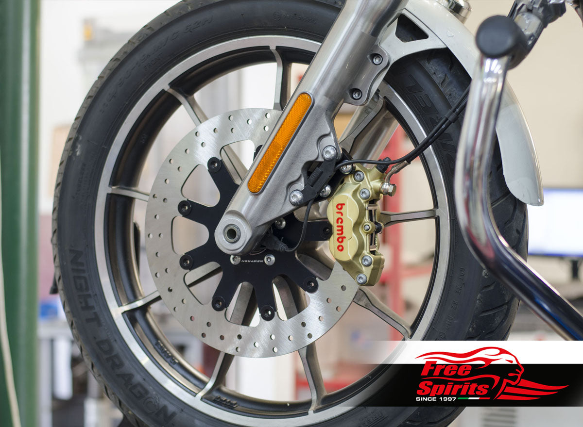 Free Spirits Brembo Front Brake kit with 320MM Rotor - 2015+ Harley Davidson Softail (Single Disk)
