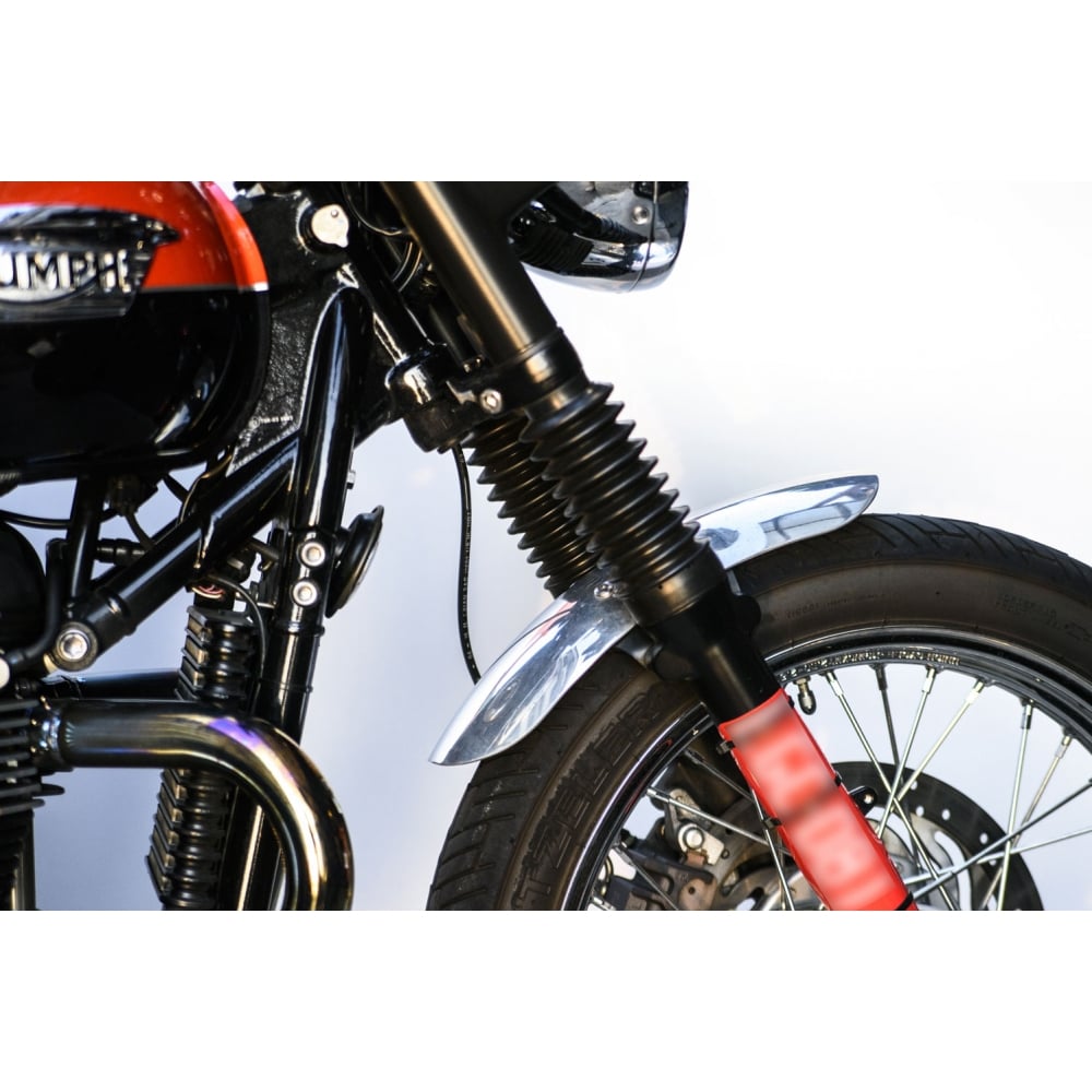 Motone Short Length Front Fender - Black Anodized - 2001 - 2015 Bonneville, Thruxton, Scrambler