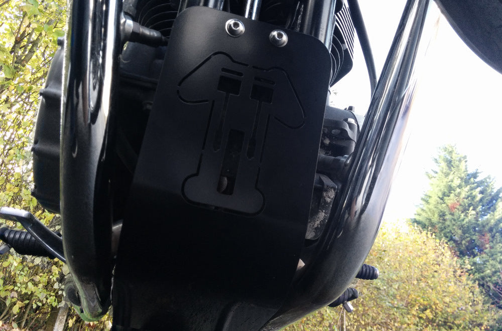 Motone Skid Plate / Sump Guard - 01-15 Triumph Scrambler, Thruxton and Bonneville - Black or Silver