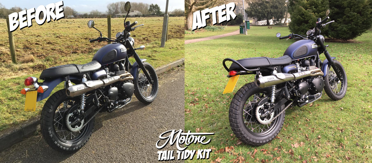 Motone Fender Eliminator Kit / Tidy Tail - Lucas Style Light - 01-15 Triumph Classics